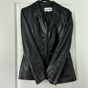 Steve Madden Faux Leather Blazer